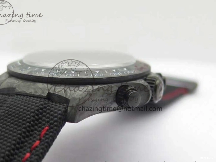MiroTime 0414 Stretchable Daytona DIW All Black Carbon Noob 1:1 Best Edition Black Dial on Black Nylon Strap SA 2582
